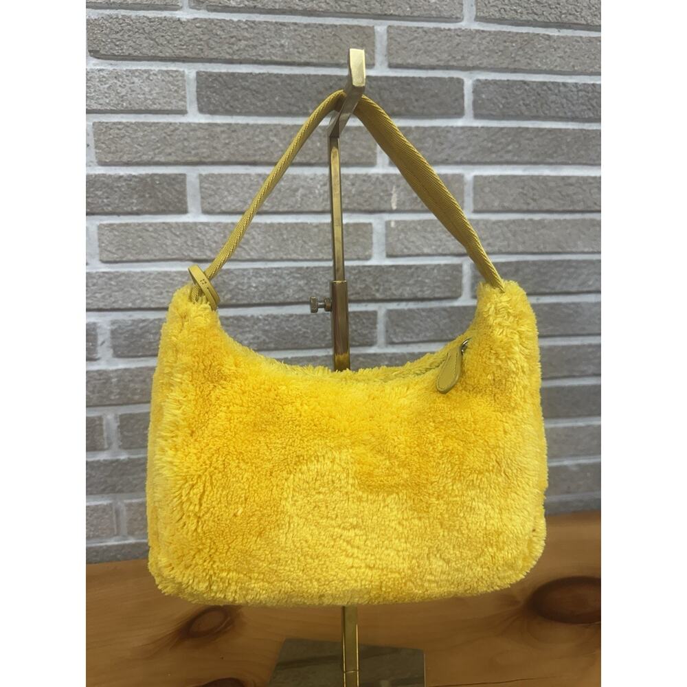Prada Re-Edition 2000 Terry Cloth Shoulder Bag Yellow NWT - Picture 10 of 11